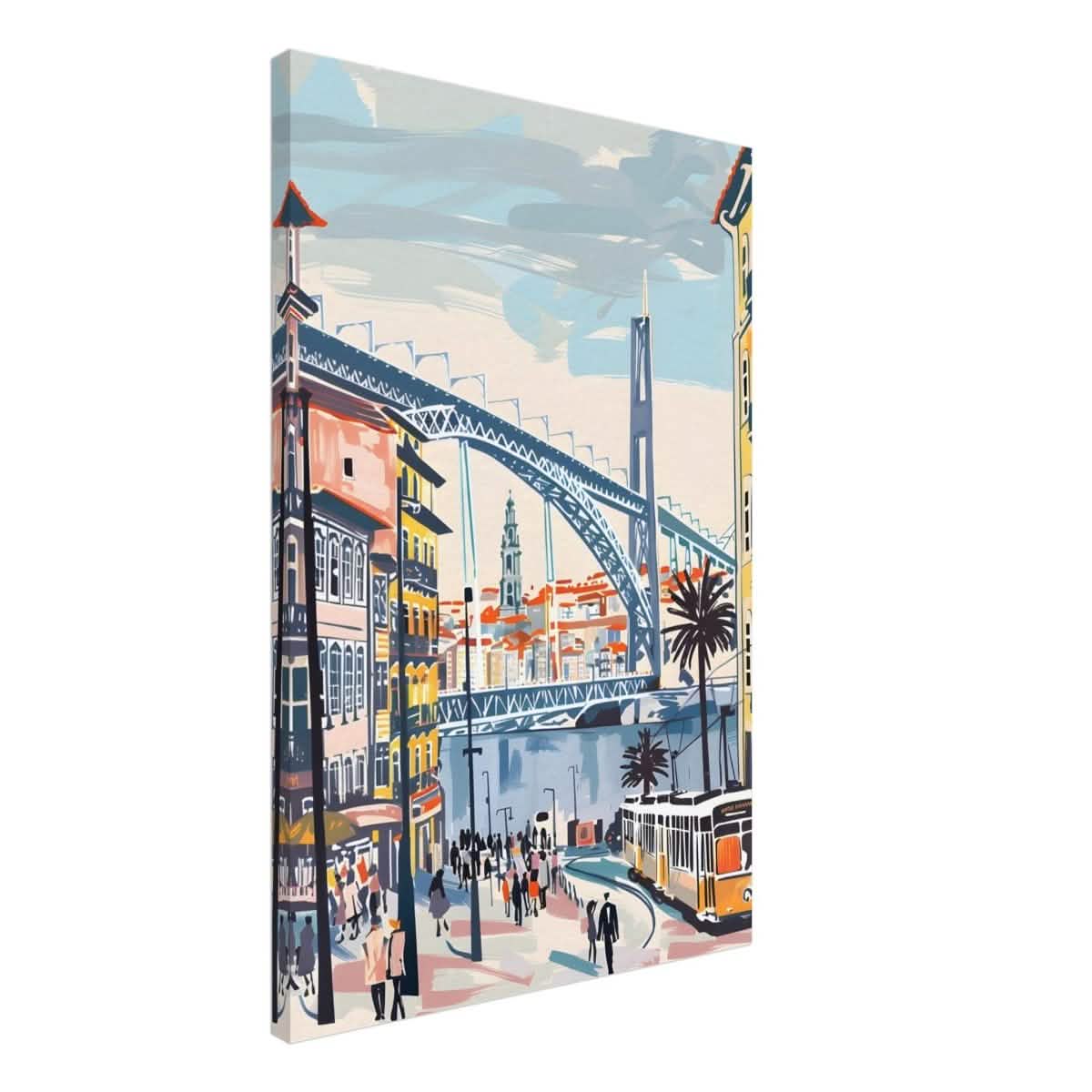 Da Vinci Travel Collection wall art print | Porto Portugal - Canvas - 50x75 cm / 20x30″ - Slim