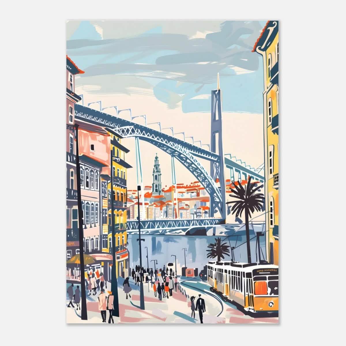 Da Vinci Travel Collection wall art print | Porto Portugal - Aluminum Print - 70x100 cm / 28x40″ -