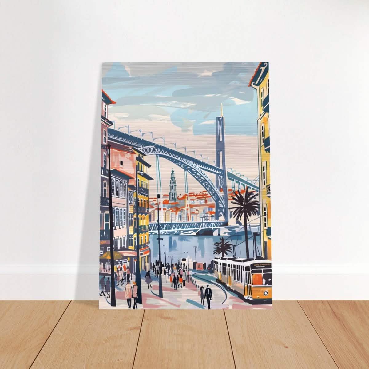 Da Vinci Travel Collection wall art print | Porto Portugal - Brushed Aluminum Print - 70x100 cm / 28x40″ -