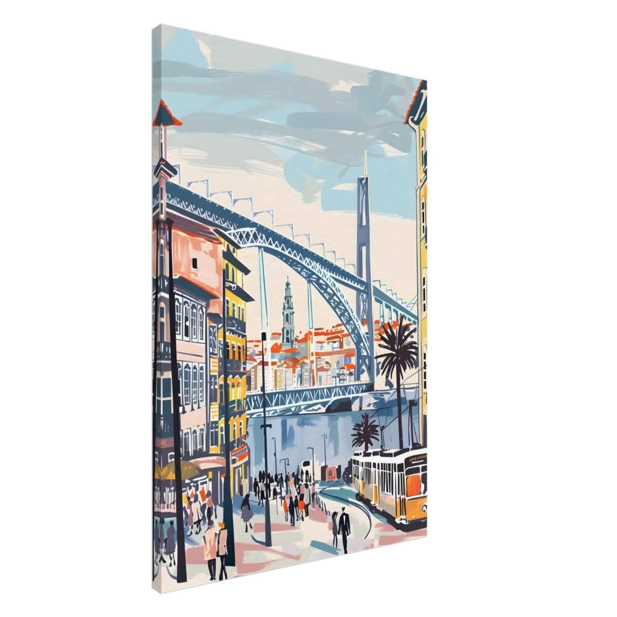 Da Vinci Travel Collection wall art print | Porto Portugal - Canvas - 60x90 cm / 24x36″ - Slim