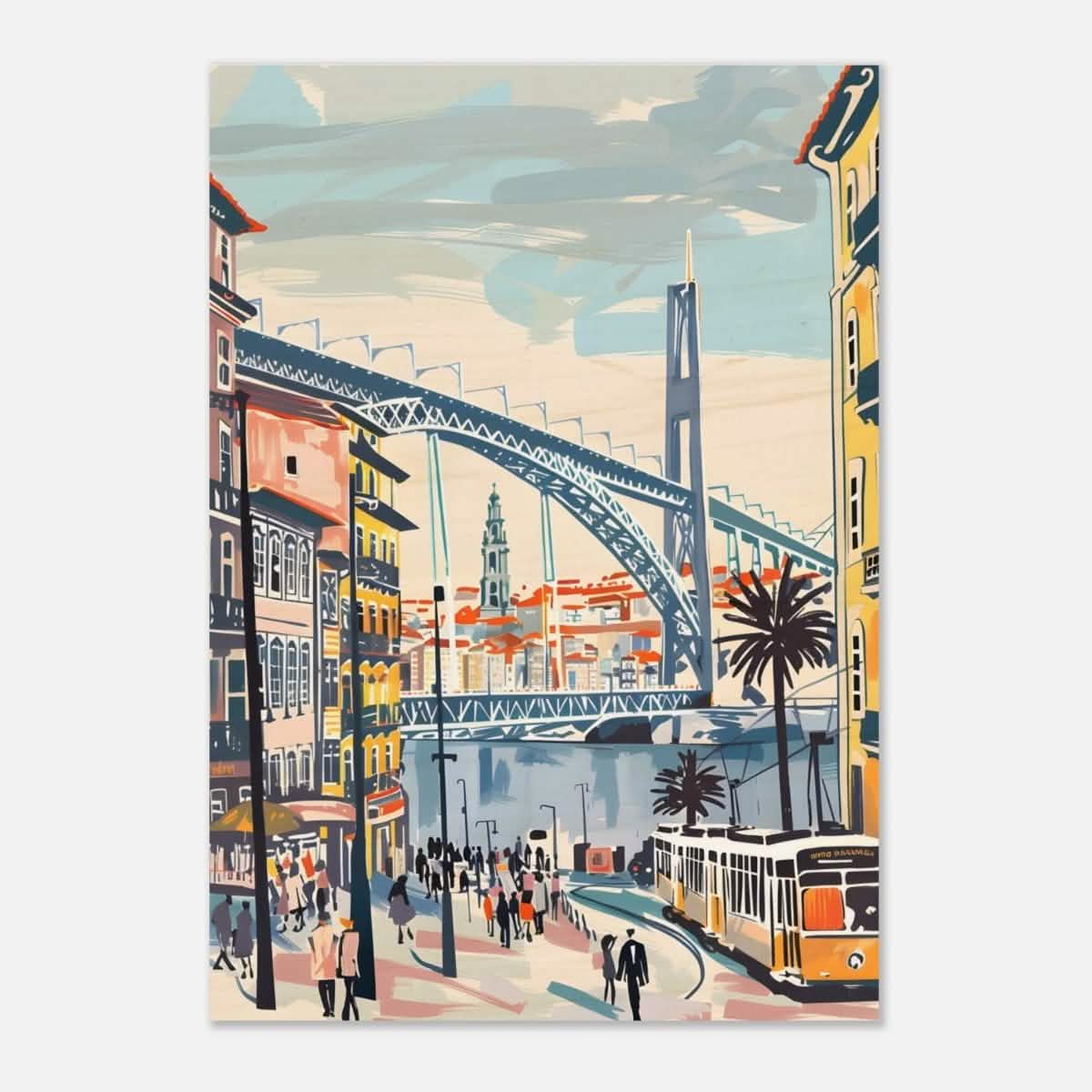 Da Vinci Travel Collection wall art print | Porto Portugal - Wood Prints - 70x100 cm / 28x40″ - 20 mm