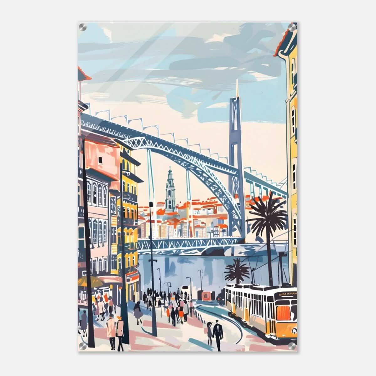 Da Vinci Travel Collection wall art print | Porto Portugal - Acrylic Print - 60x90 cm / 24x36″ -