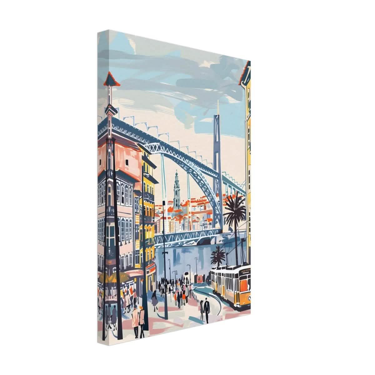 Da Vinci Travel Collection wall art print | Porto Portugal - Canvas - 30x45 cm / 12x18″ - Thick