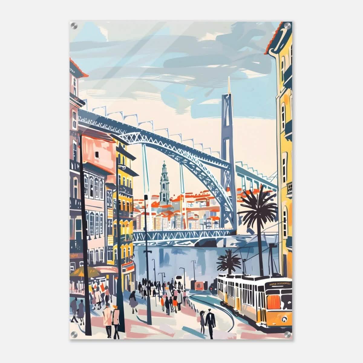 Da Vinci Travel Collection wall art print | Porto Portugal - Acrylic Print - 70x100 cm / 28x40″ -