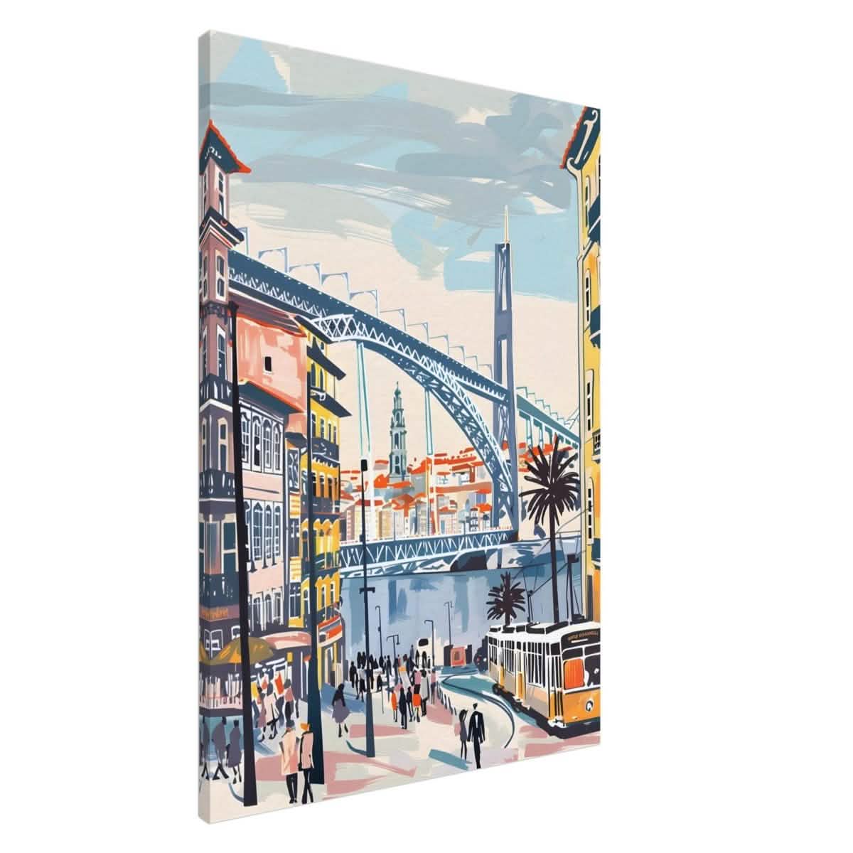 Da Vinci Travel Collection wall art print | Porto Portugal - Canvas - 70x100 cm / 28x40″ - Slim