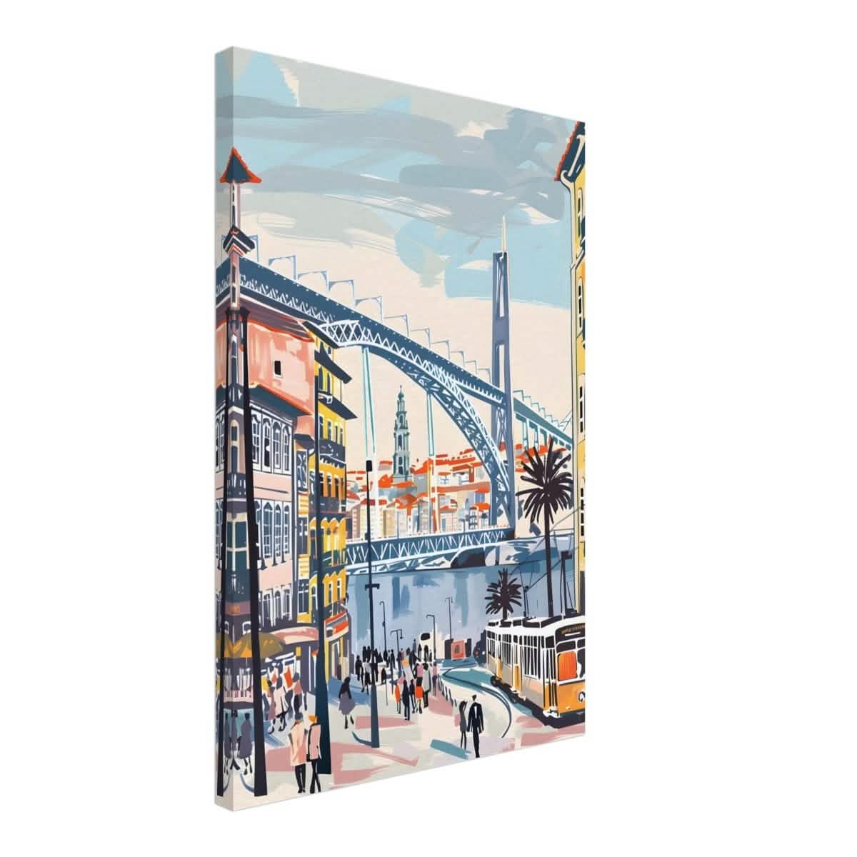 Da Vinci Travel Collection wall art print | Porto Portugal - Canvas - 40x60 cm / 16x24″ - Slim