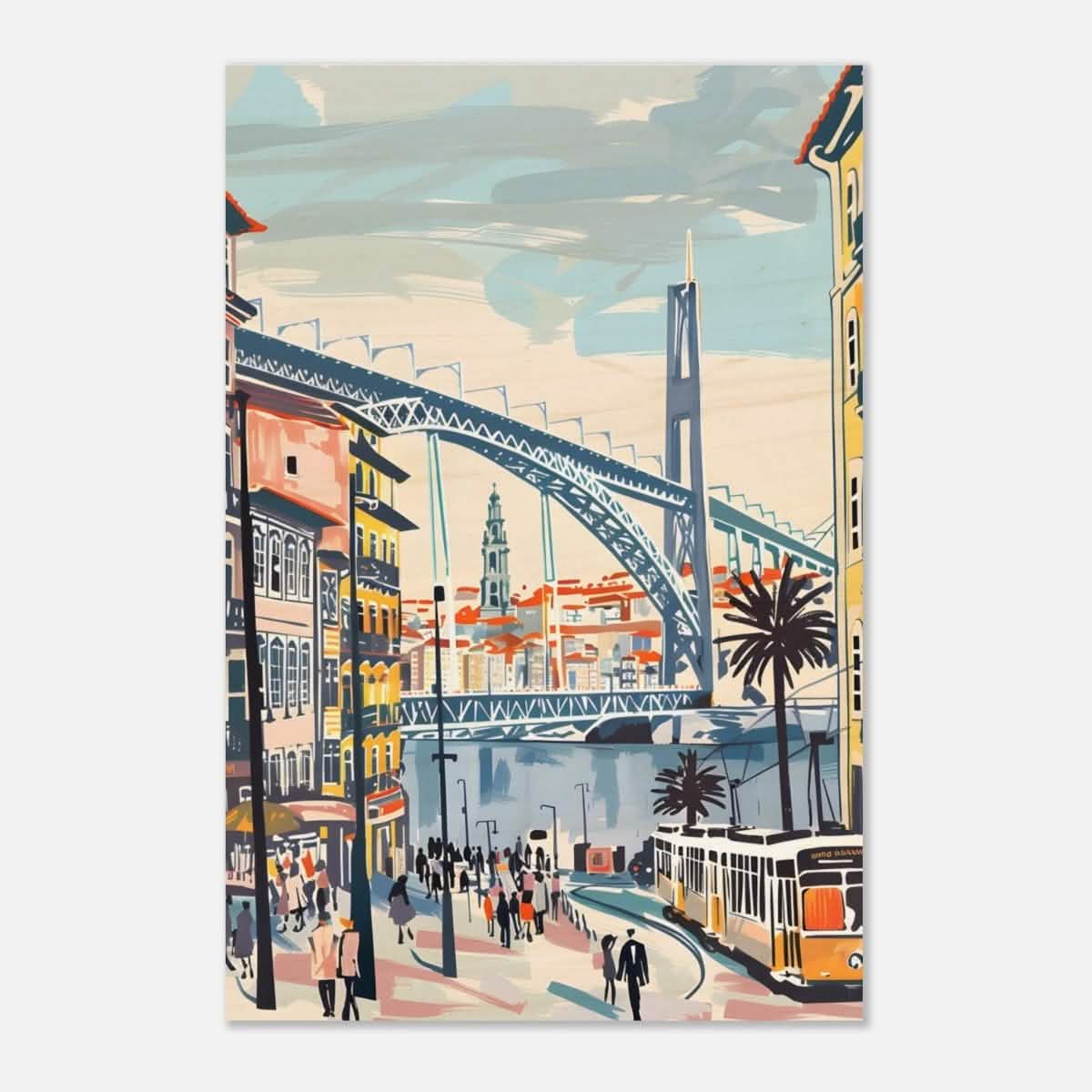 Da Vinci Travel Collection wall art print | Porto Portugal - Wood Prints - 40x60 cm / 16x24″ - 20 mm