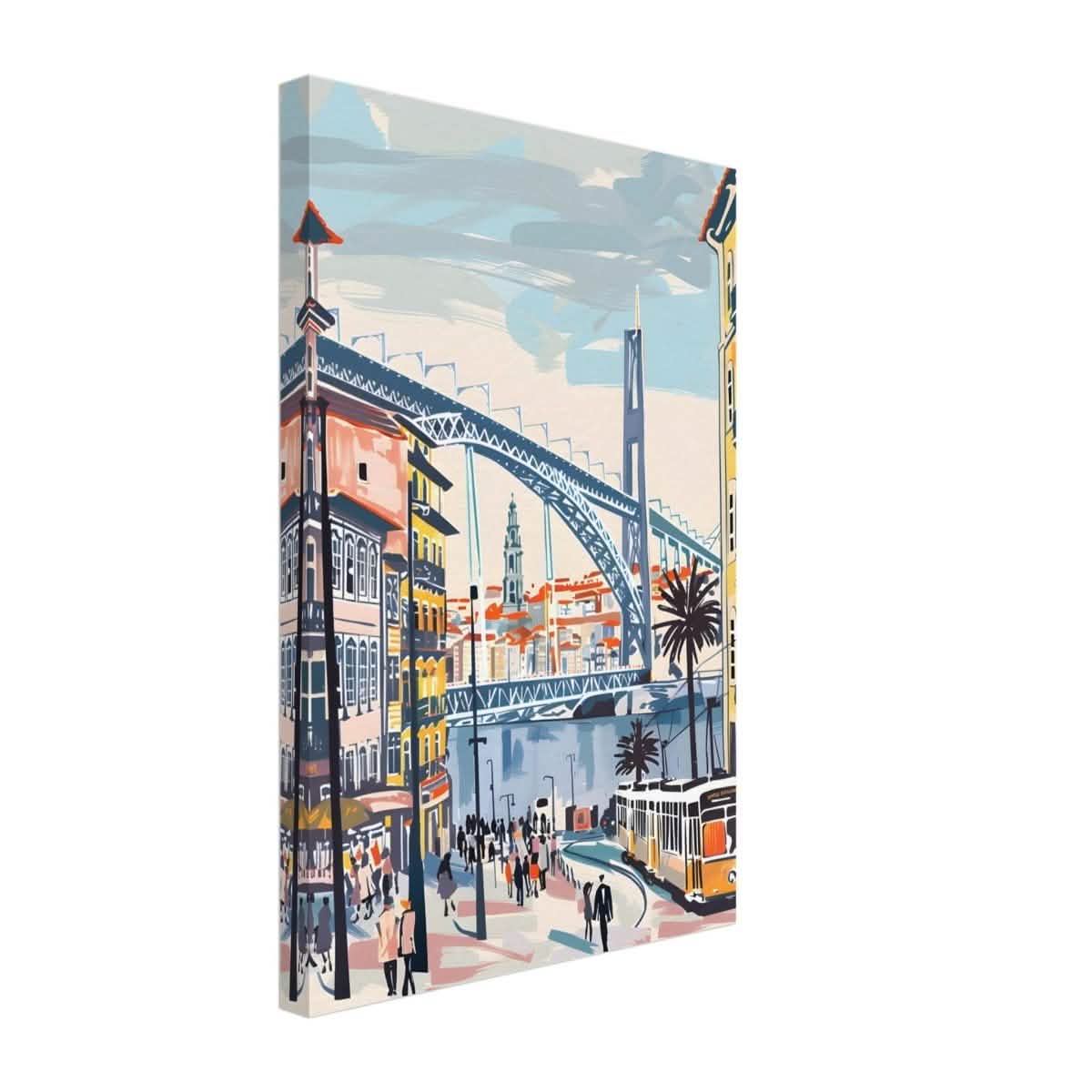 Da Vinci Travel Collection wall art print | Porto Portugal - Canvas - 30x45 cm / 12x18″ - Slim