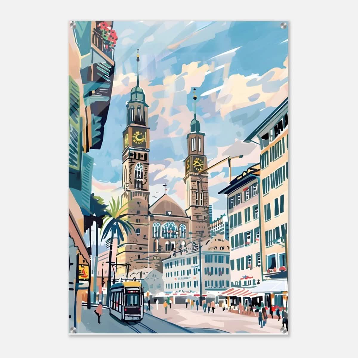 Da Vinci Travel Collection wall art print | Quebec City Canada - Acrylic Print - 70x100 cm / 28x40″ -