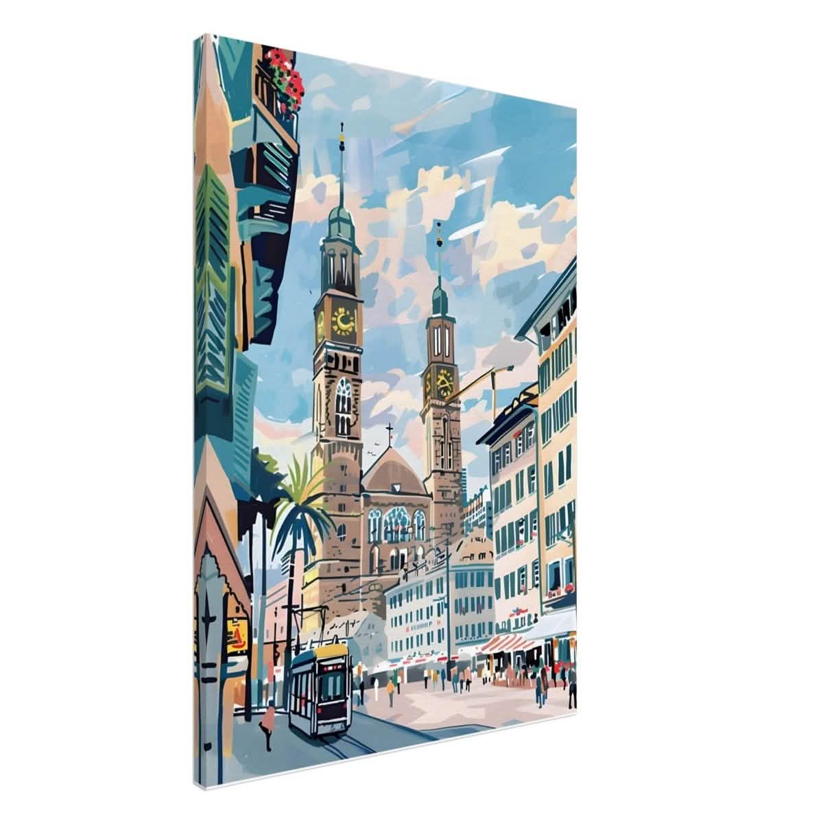 Da Vinci Travel Collection wall art print | Quebec City Canada - Canvas - 70x100 cm / 28x40″ - Thick