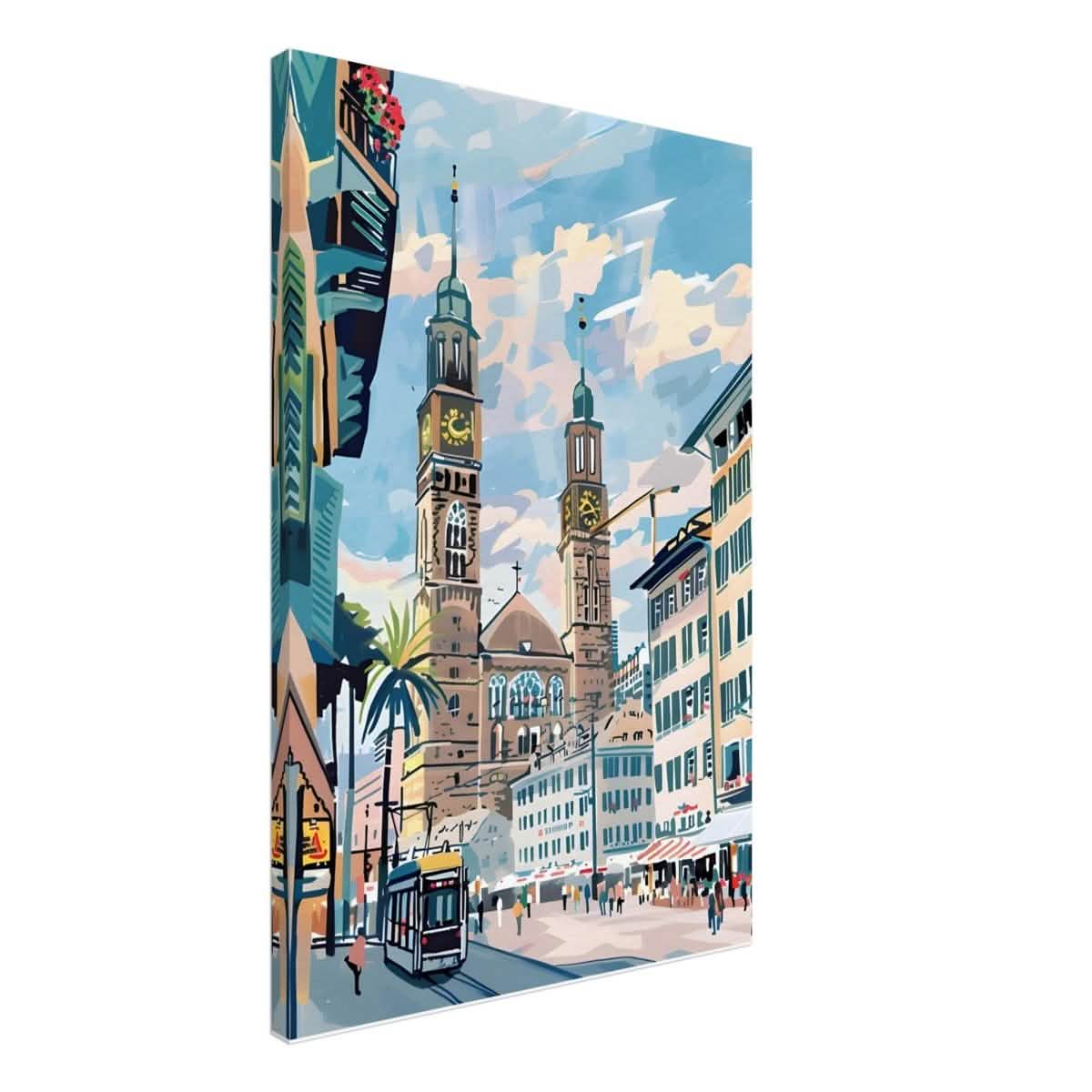 Da Vinci Travel Collection wall art print | Quebec City Canada - Canvas - 60x90 cm / 24x36″ - Thick