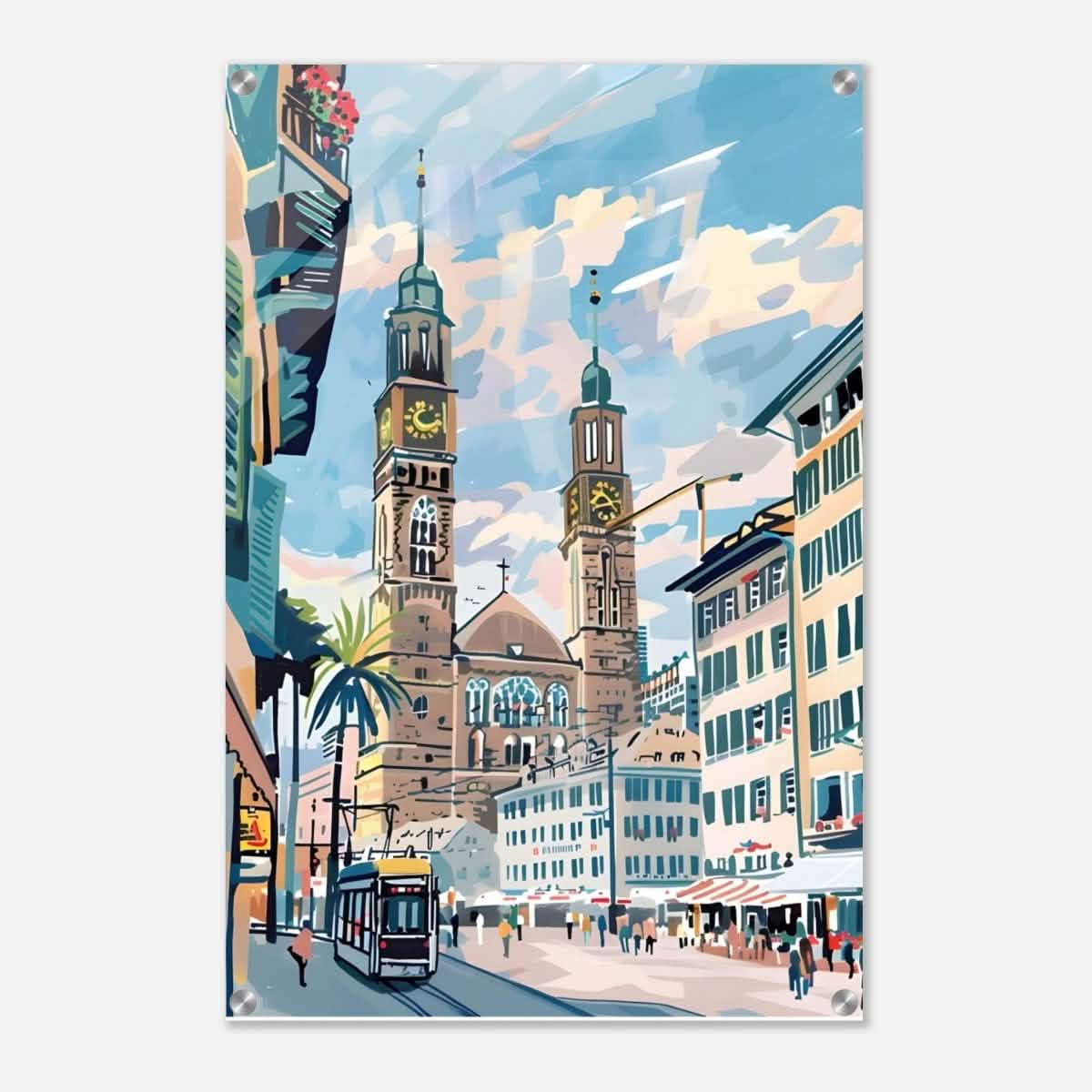 Da Vinci Travel Collection wall art print | Quebec City Canada - Acrylic Print - 50x75 cm / 20x30″ -