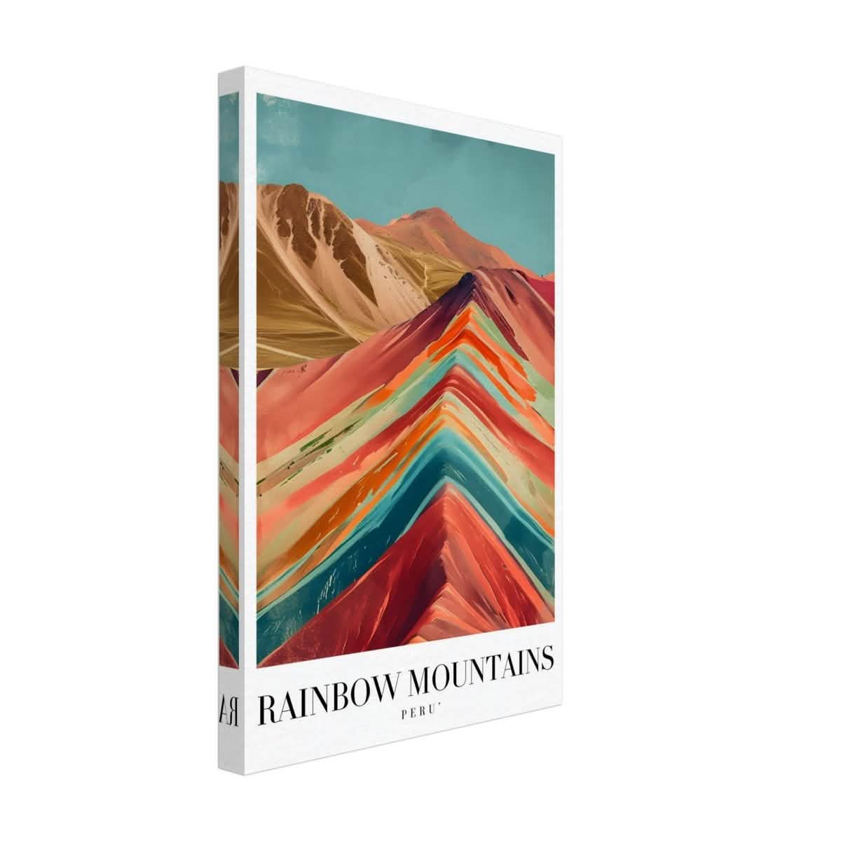Da Vinci Travel Collection wall art print | Rainbow Mountains Peru - Canvas - 30x45 cm / 12x18″ - Thick
