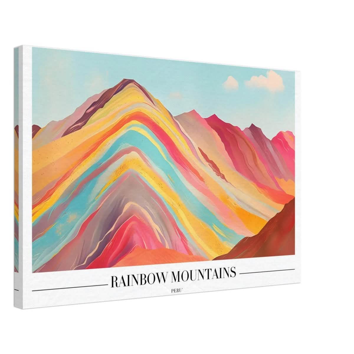 Da Vinci Travel Collection wall art print | Rainbow Mountains Peru - Canvas - 50x75 cm / 20x30″ - Thick