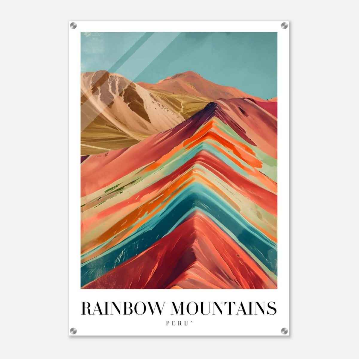 Da Vinci Travel Collection wall art print | Rainbow Mountains Peru - Acrylic Print - 70x100 cm / 28x40″ -