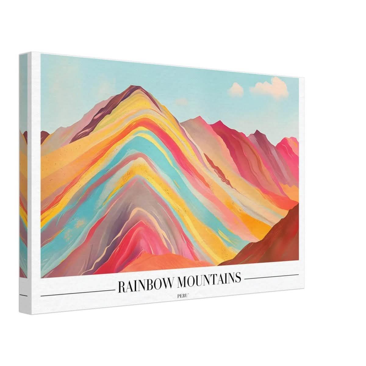 Da Vinci Travel Collection wall art print | Rainbow Mountains Peru - Canvas - 30x45 cm / 12x18″ - Slim