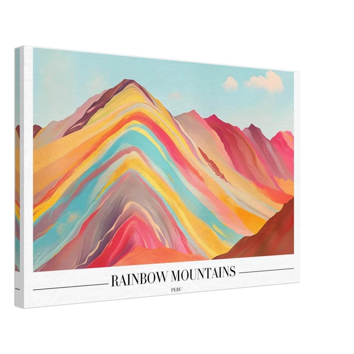 Da Vinci Travel Collection wall art print | Rainbow Mountains Peru - Canvas - 40x60 cm / 16x24″ - Slim