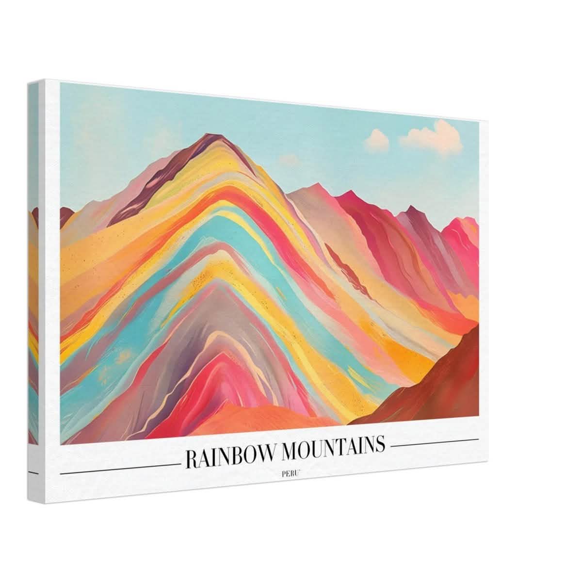 Da Vinci Travel Collection wall art print | Rainbow Mountains Peru - Canvas - 40x60 cm / 16x24″ - Thick