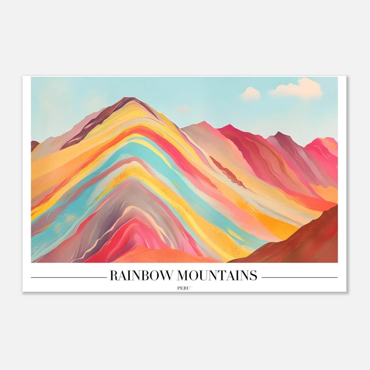 Da Vinci Travel Collection wall art print | Rainbow Mountains Peru - Aluminum Print - 30x45 cm / 12x18″ -