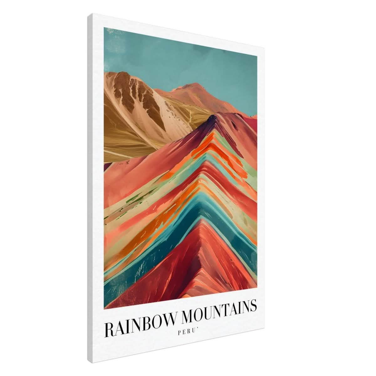 Da Vinci Travel Collection wall art print | Rainbow Mountains Peru - Canvas - 70x100 cm / 28x40″ - Slim