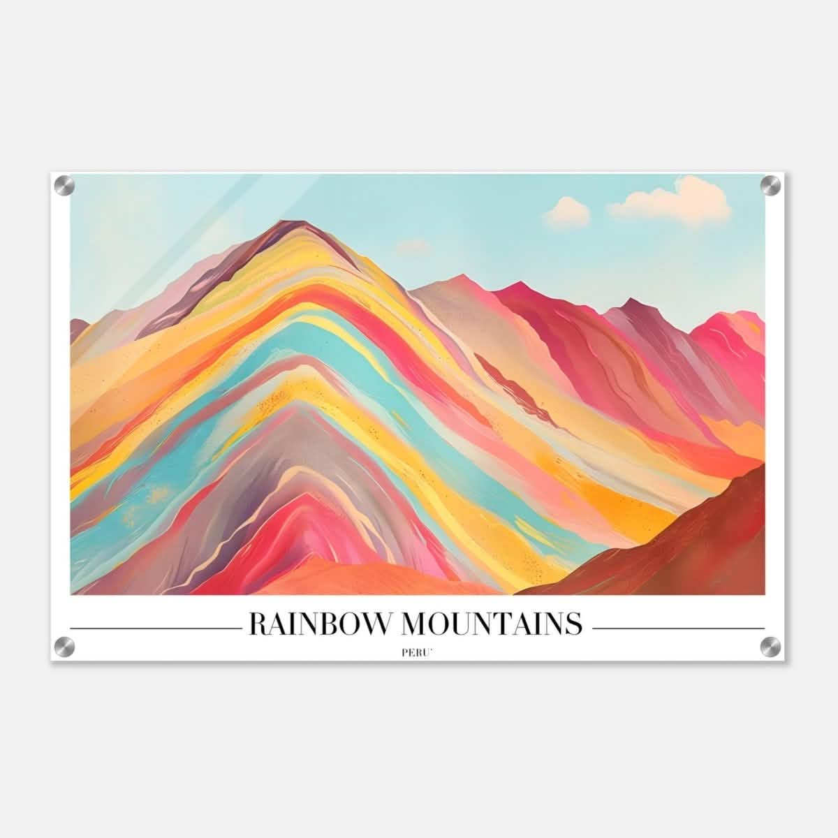 Da Vinci Travel Collection wall art print | Rainbow Mountains Peru - Acrylic Print - 50x75 cm / 20x30″ -
