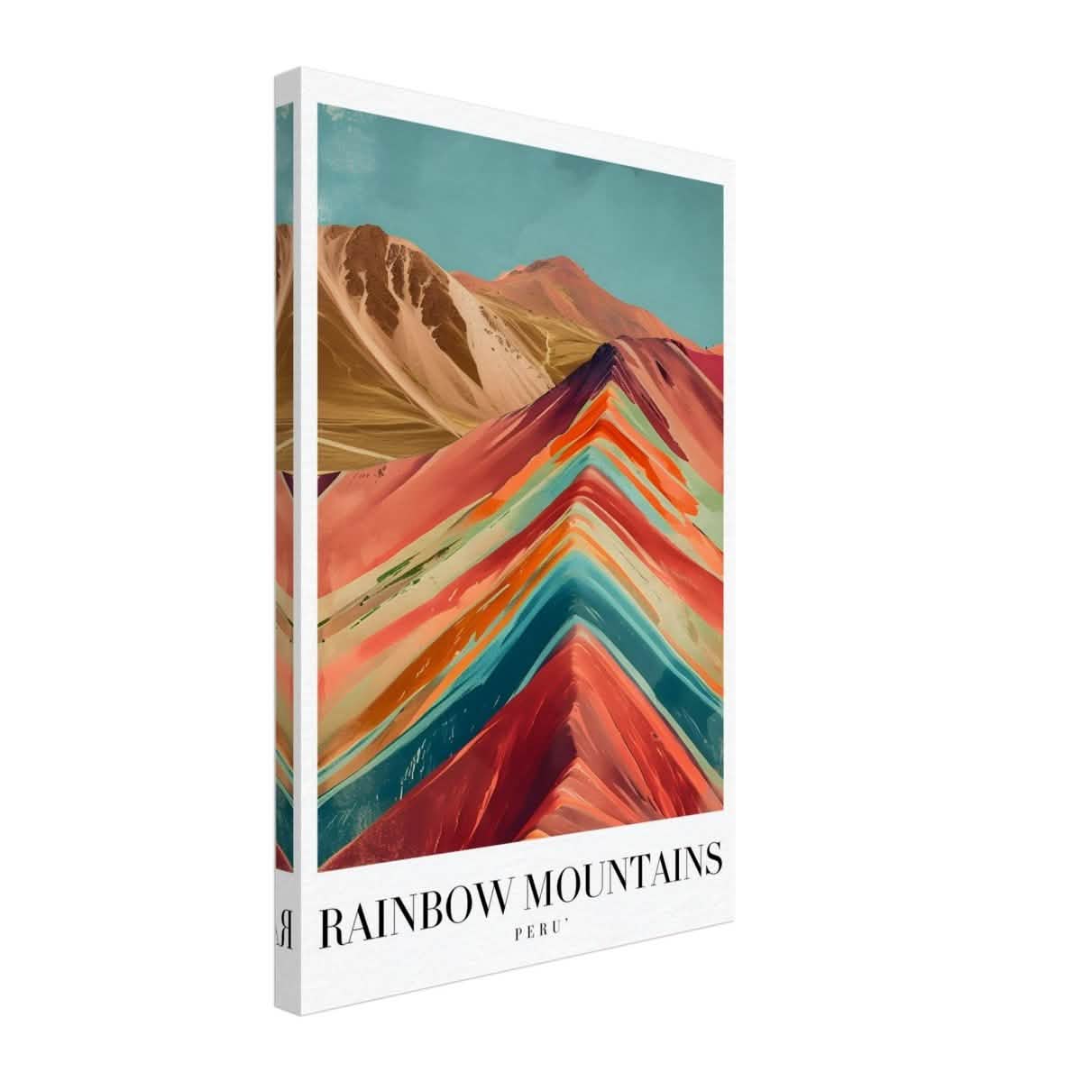 Da Vinci Travel Collection wall art print | Rainbow Mountains Peru - Canvas - 40x60 cm / 16x24″ - Thick