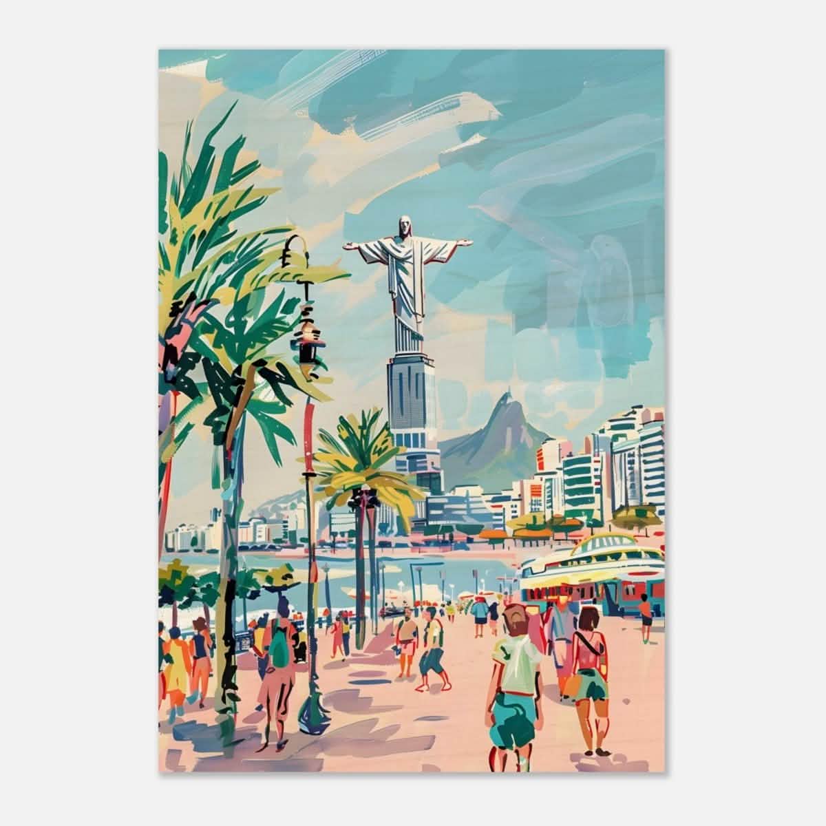 Da Vinci Travel Collection wall art print | Rio De Janeiro Brazil - Wood Prints - 70x100 cm / 28x40″ - 20 mm