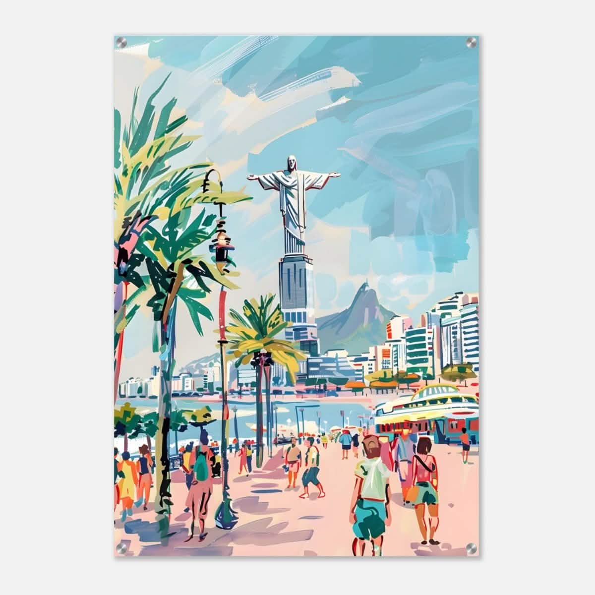 Da Vinci Travel Collection wall art print | Rio De Janeiro Brazil - Acrylic Print - 70x100 cm / 28x40″ -
