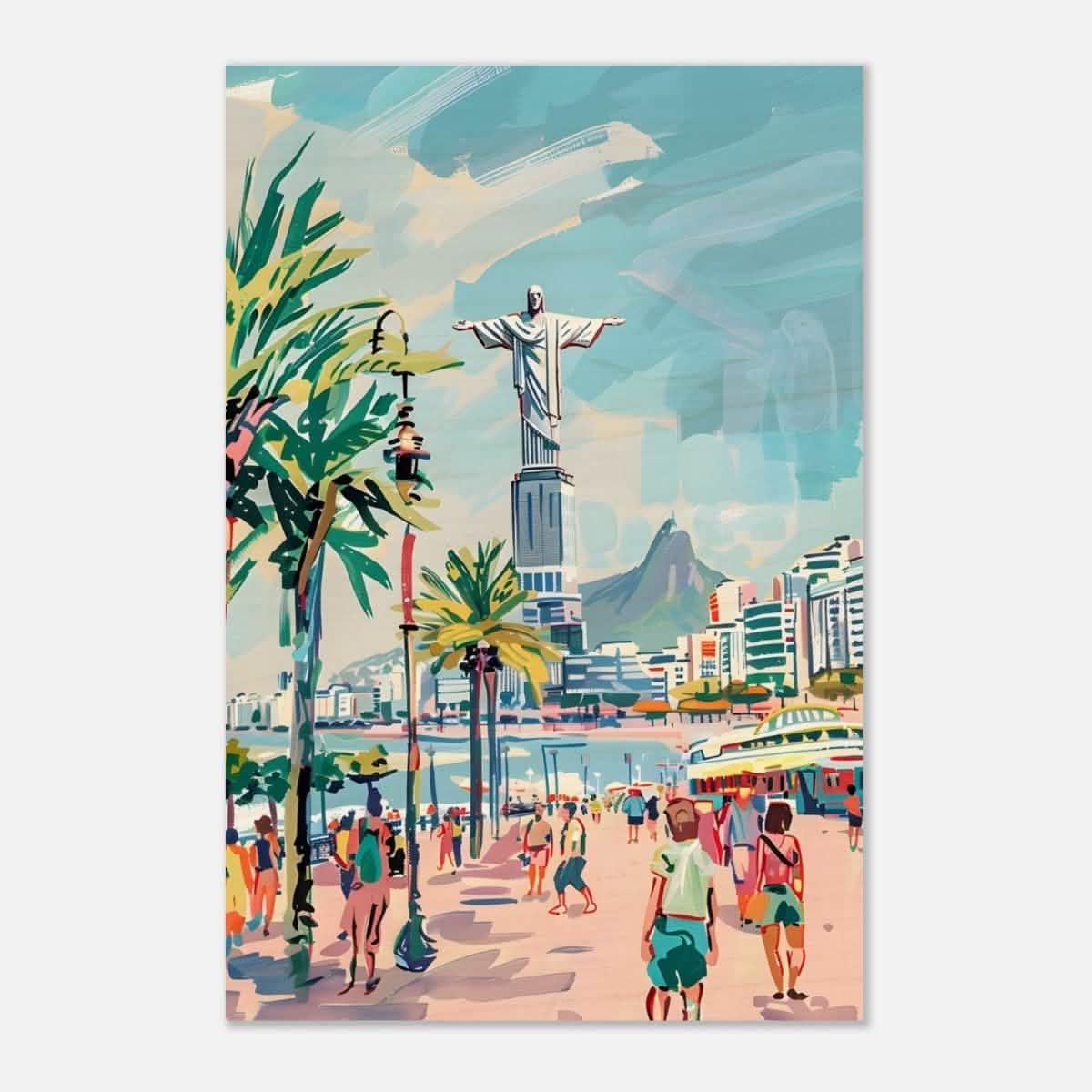 Da Vinci Travel Collection wall art print | Rio De Janeiro Brazil - Wood Prints - 30x45 cm / 12x18″ - 20 mm