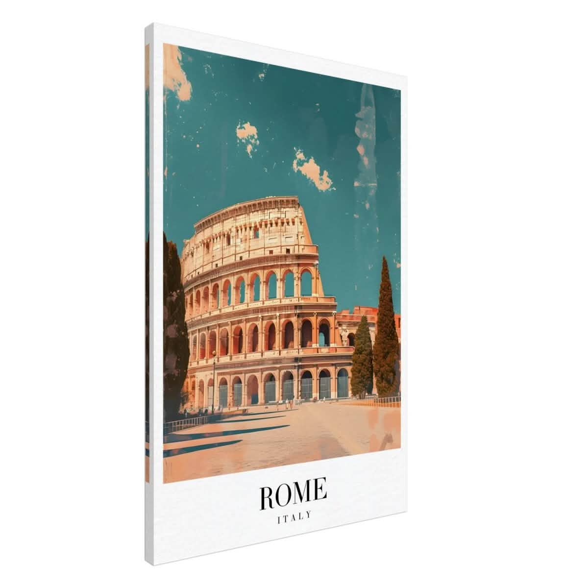 Da Vinci Travel Collection wall art print | Rome Italy - Canvas - 60x90 cm / 24x36″ - Slim