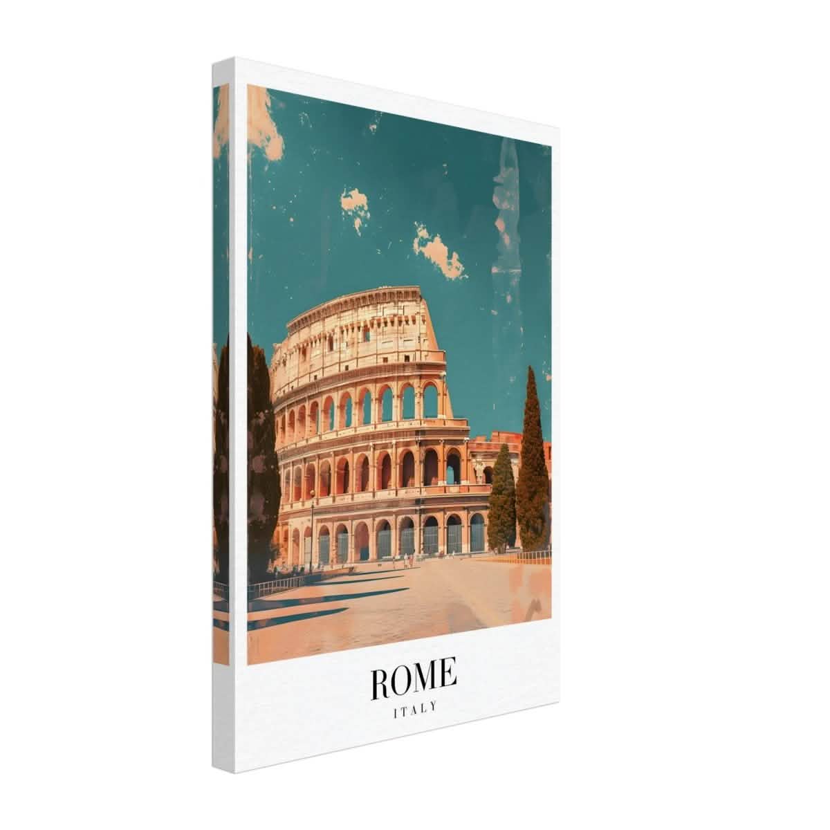 Da Vinci Travel Collection wall art print | Rome Italy - Canvas - 30x45 cm / 12x18″ - Slim