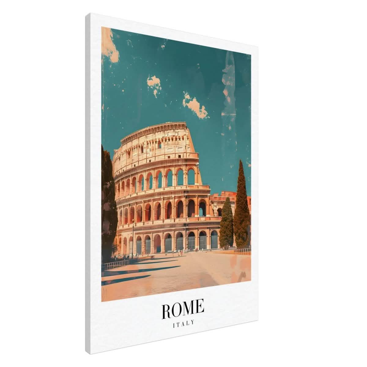 Da Vinci Travel Collection wall art print | Rome Italy - Canvas - 70x100 cm / 28x40″ - Slim