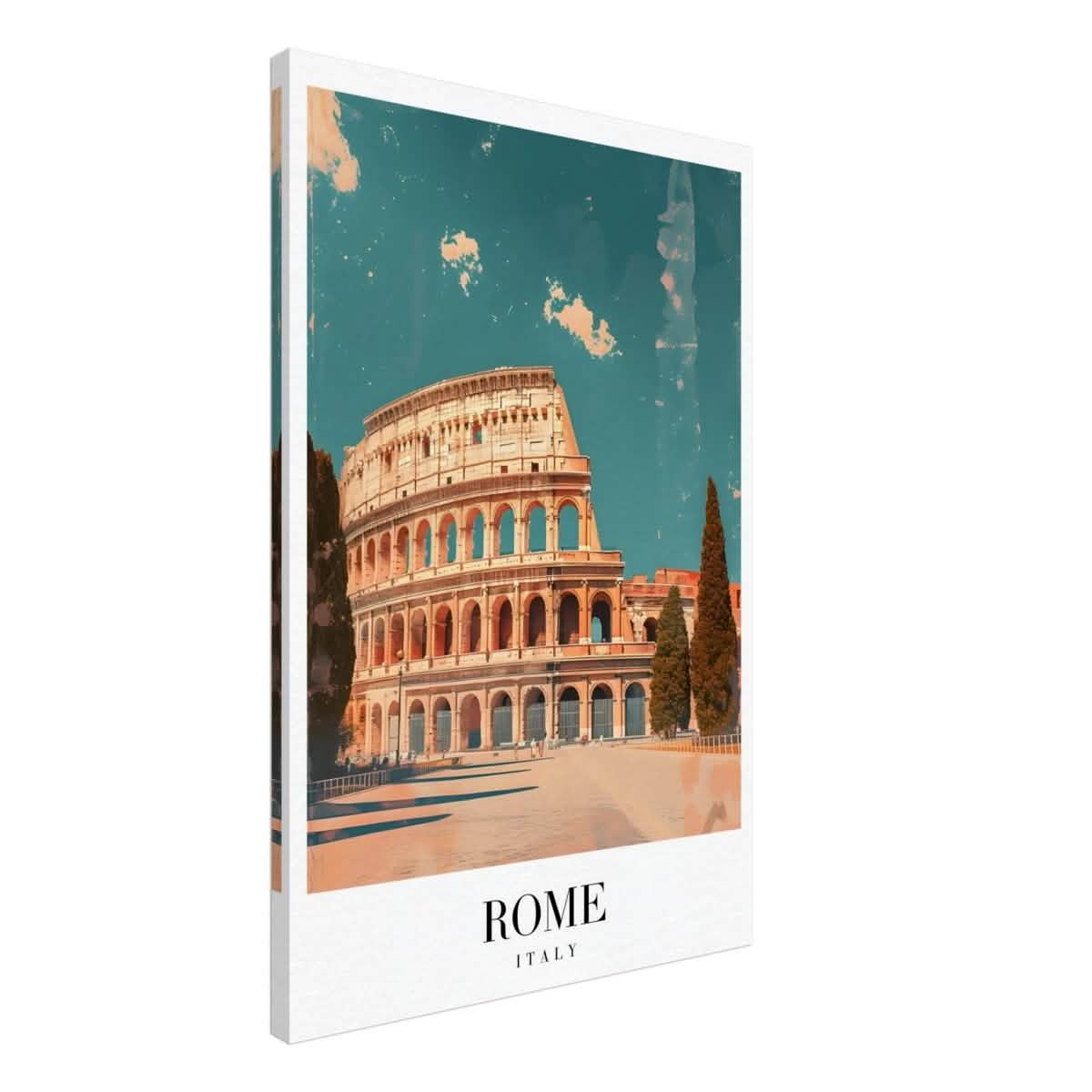 Da Vinci Travel Collection wall art print | Rome Italy - Canvas - 60x90 cm / 24x36″ - Thick