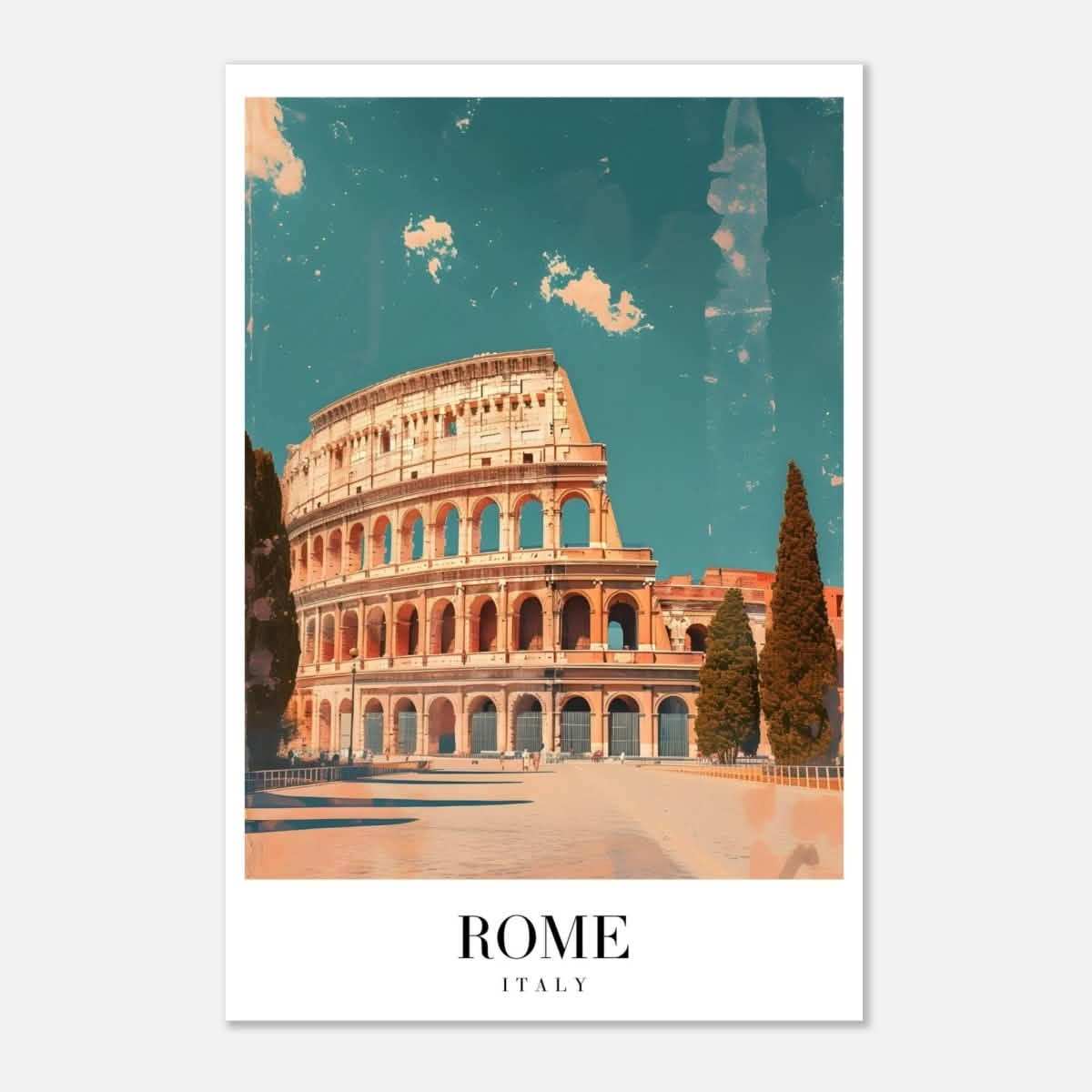 Da Vinci Travel Collection wall art print | Rome Italy - Aluminum Print - 30x45 cm / 12x18″ -