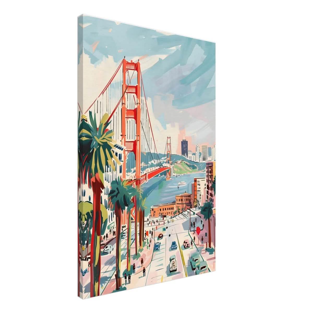 Da Vinci Travel Collection wall art print | San Francisco USA | The Golden Gate Bridge - Canvas - 60x90 cm / 24x36″ - Thick