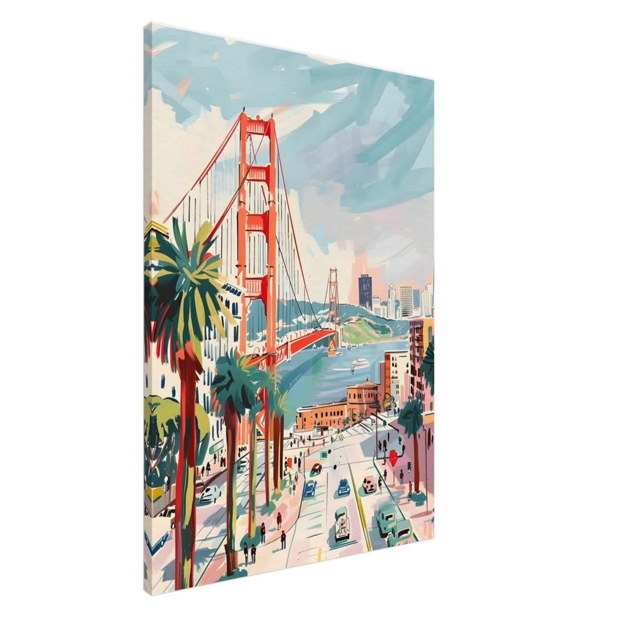 Da Vinci Travel Collection wall art print | San Francisco USA | The Golden Gate Bridge - Canvas - 70x100 cm / 28x40″ - Slim