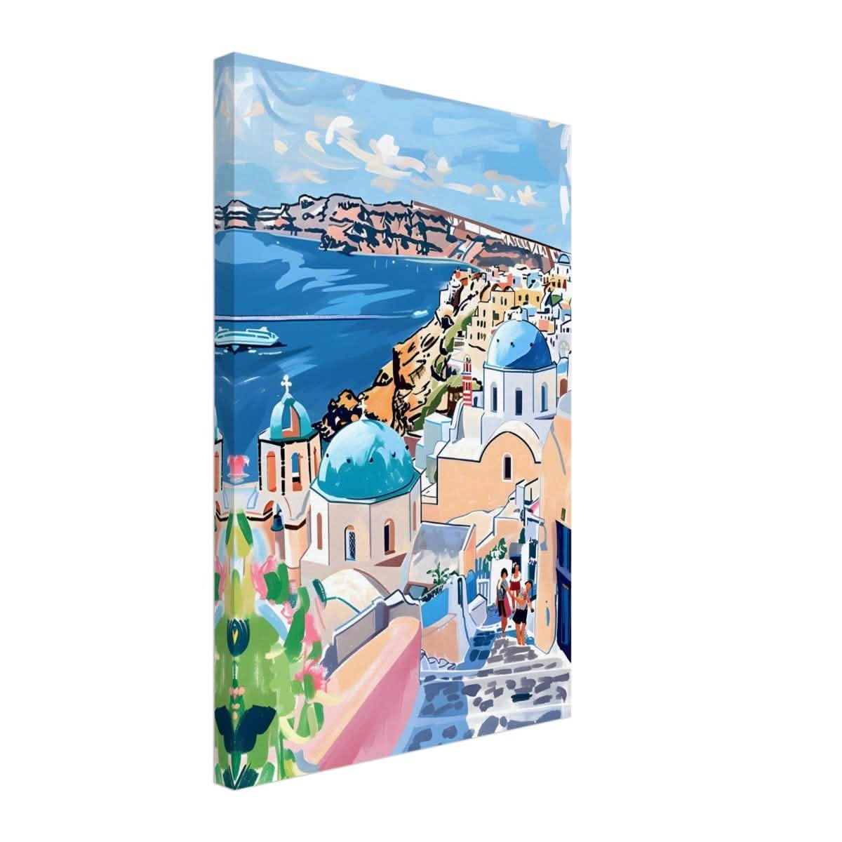 Da Vinci Travel Collection wall art print | Santorini Greece - Canvas - 40x60 cm / 16x24″ - Thick
