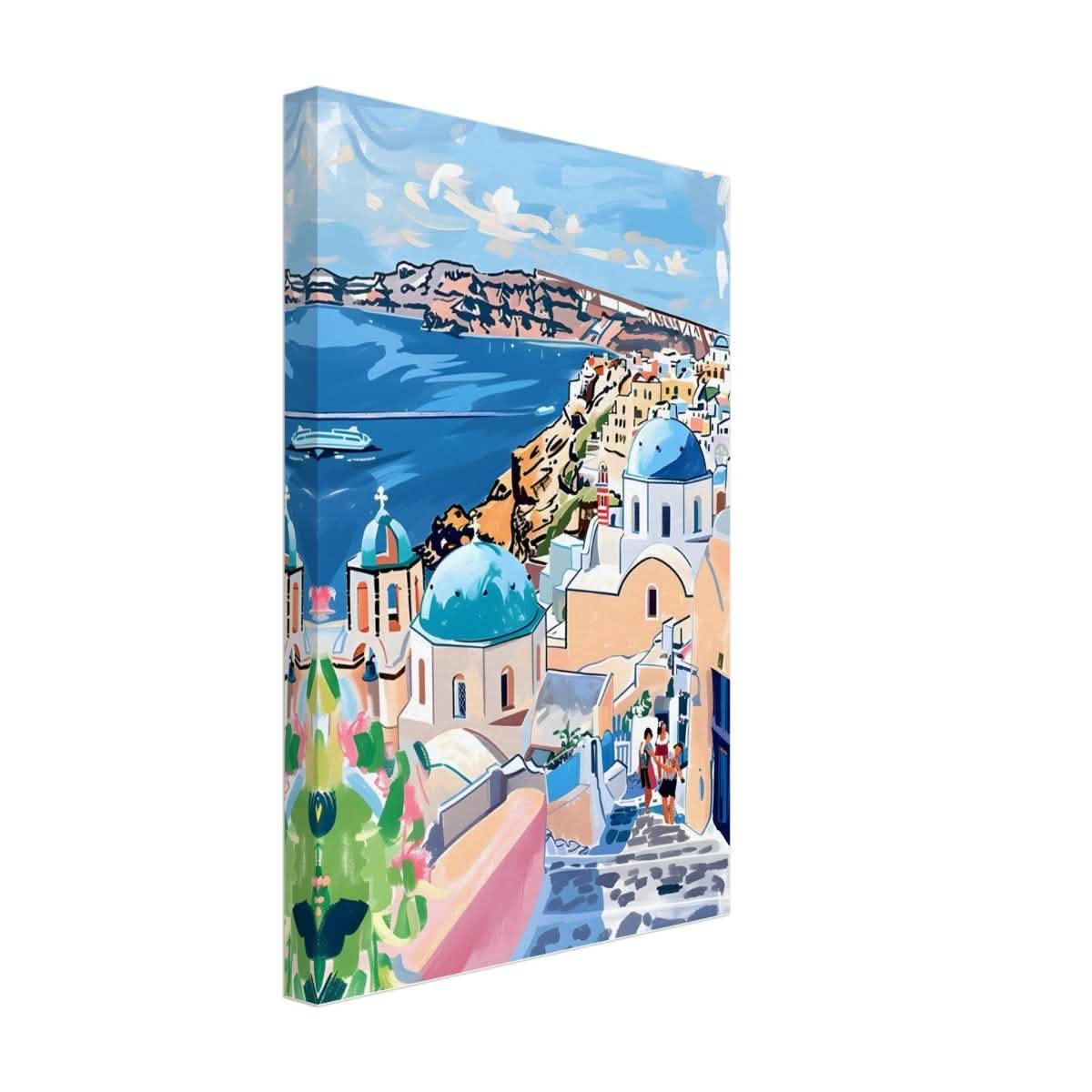 Da Vinci Travel Collection wall art print | Santorini Greece - Canvas - 30x45 cm / 12x18″ - Thick