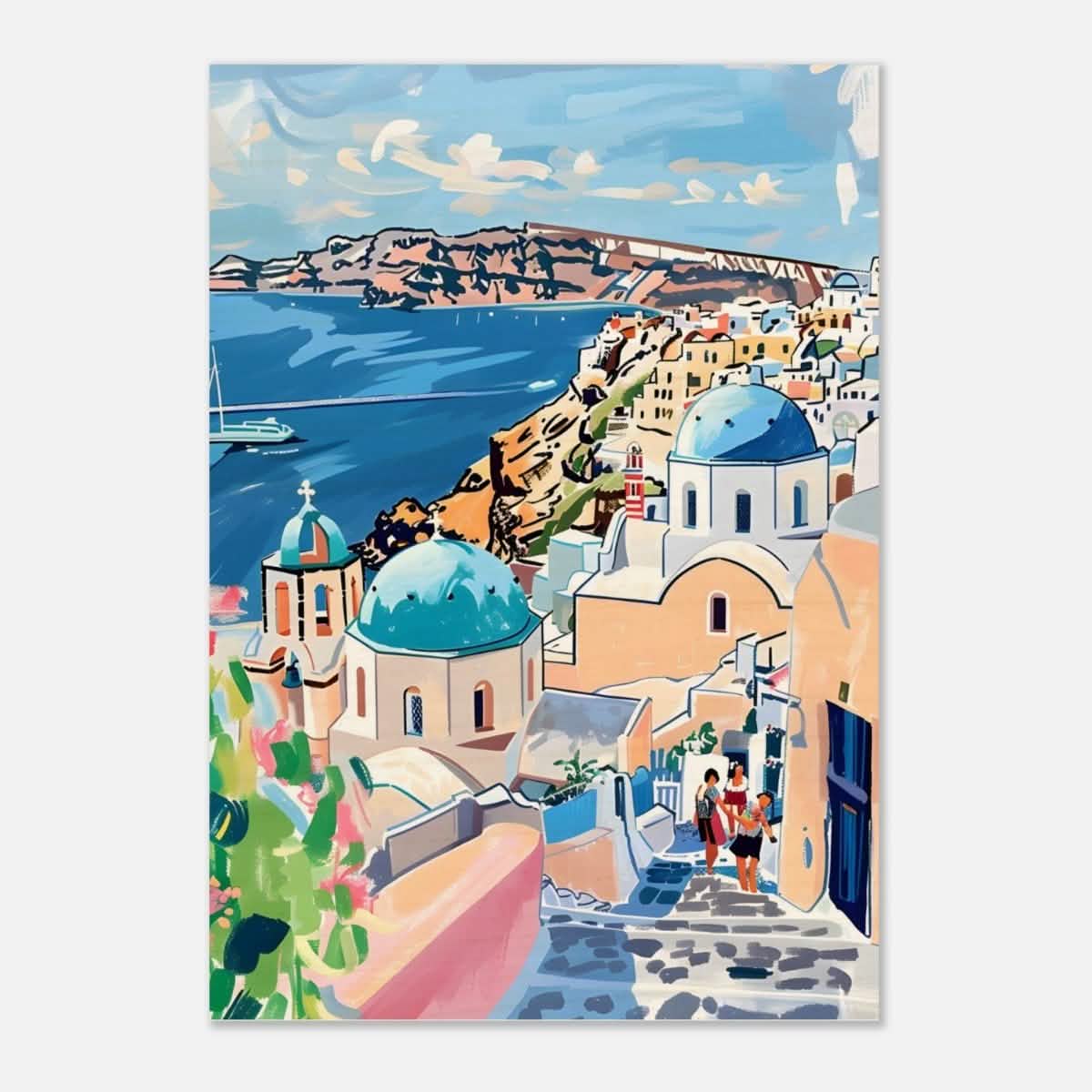 Da Vinci Travel Collection wall art print | Santorini Greece - Wood Prints - 70x100 cm / 28x40″ - 10 mm