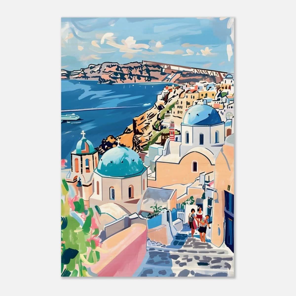 Da Vinci Travel Collection wall art print | Santorini Greece - Wood Prints - 60x90 cm / 24x36″ - 10 mm