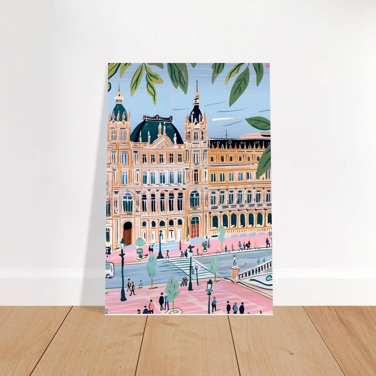 Da Vinci Travel Collection wall art print | Seville Spain - Brushed Aluminum Print - 30x45 cm / 12x18″ -