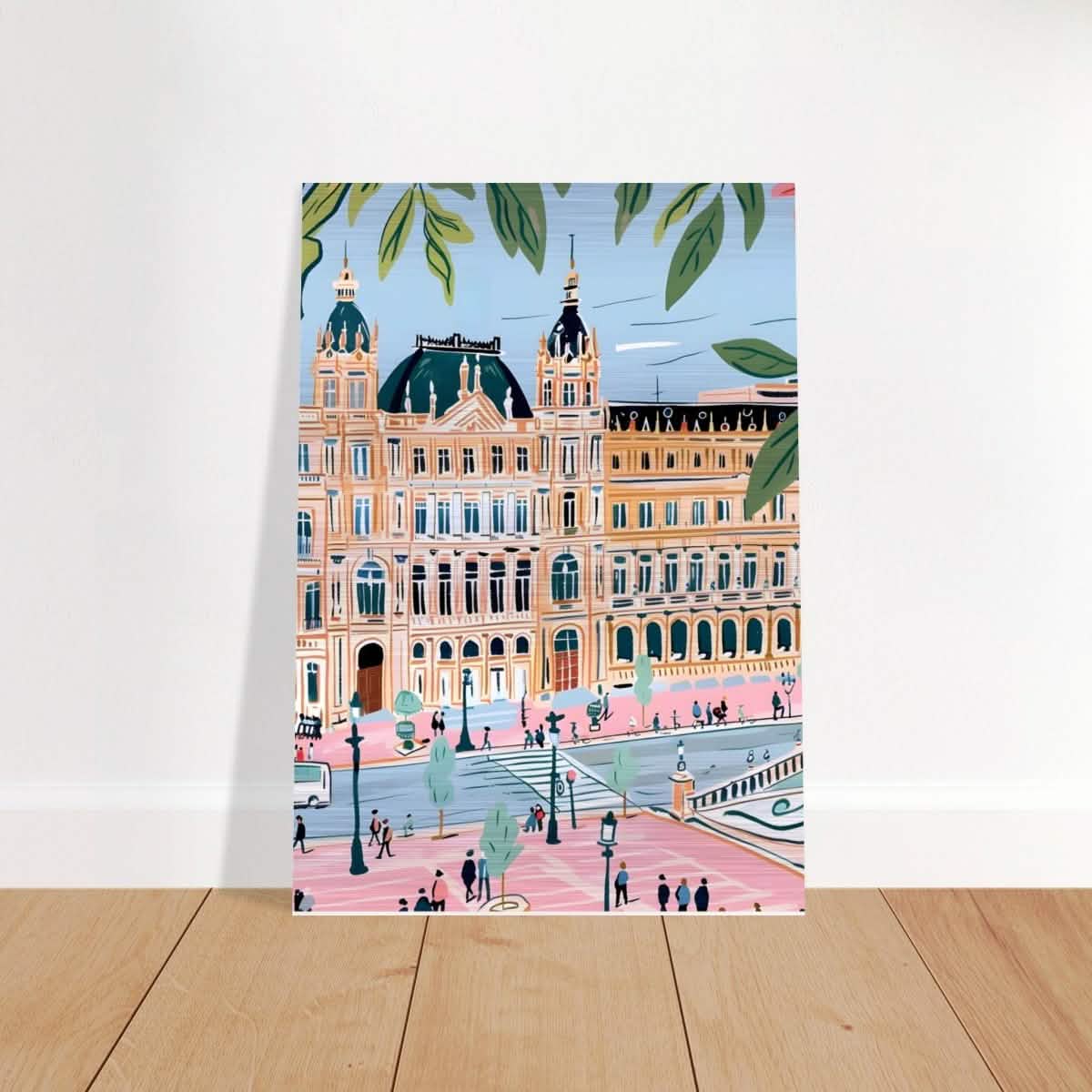 Da Vinci Travel Collection wall art print | Seville Spain - Brushed Aluminum Print - 70x100 cm / 28x40″ -