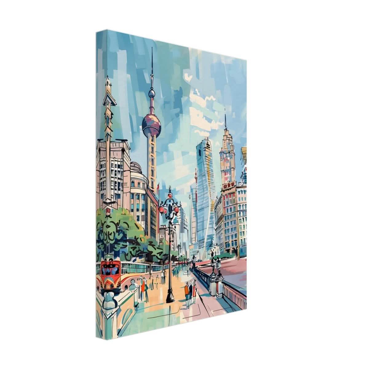 Da Vinci Travel Collection wall art print | Shanghai China - Canvas - 30x45 cm / 12x18″ - Thick