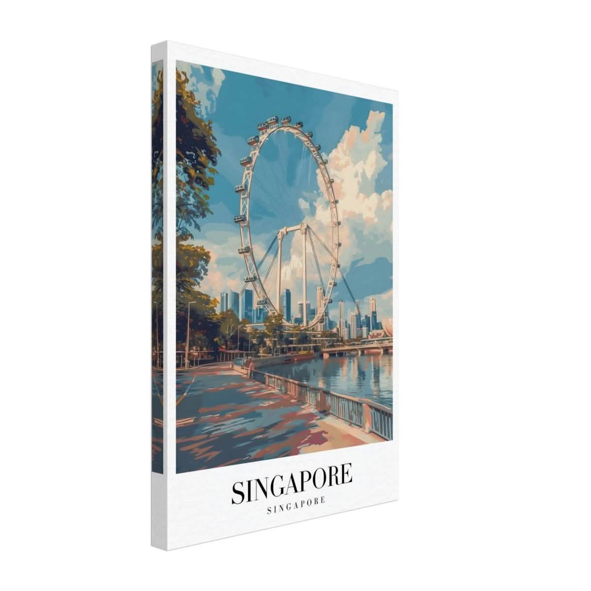 Da Vinci Travel Collection wall art print | Singapore - Canvas - 30x45 cm / 12x18″ - Slim