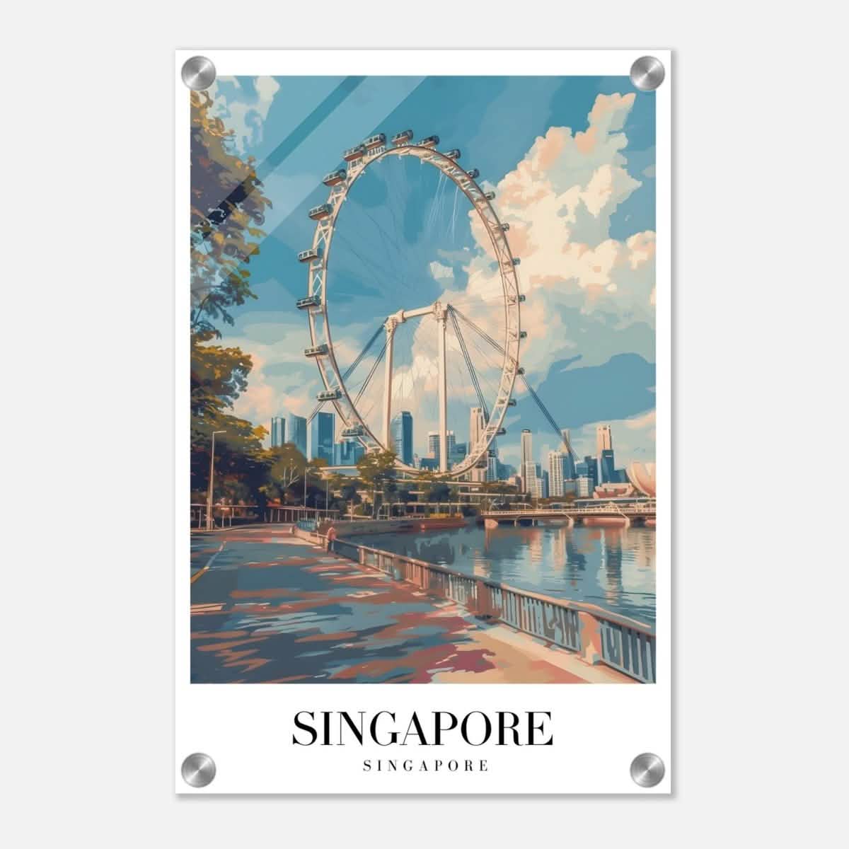 Da Vinci Travel Collection wall art print | Singapore - Acrylic Print - 30x45 cm / 12x18″ -