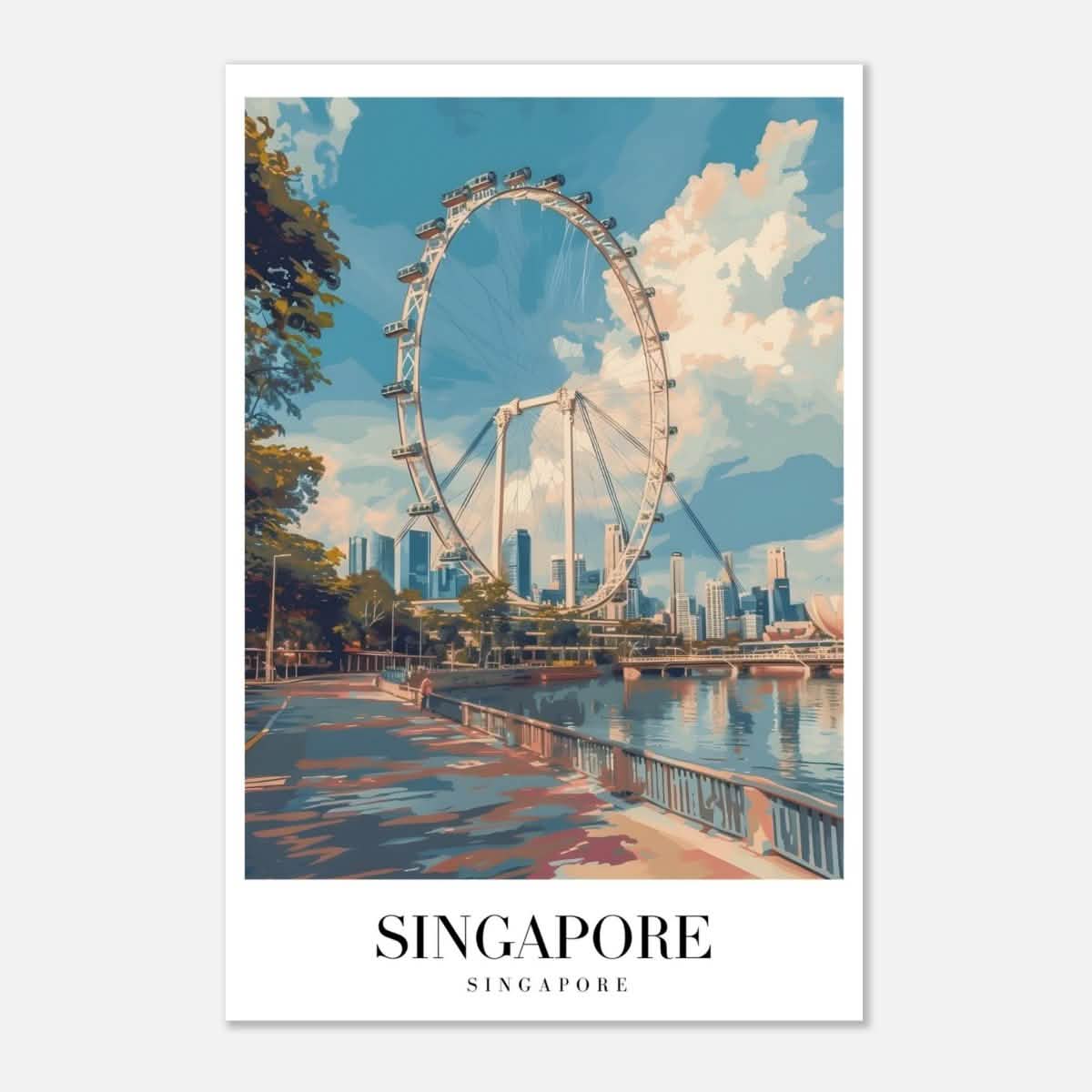 Da Vinci Travel Collection wall art print | Singapore - Aluminum Print - 60x90 cm / 24x36″ -