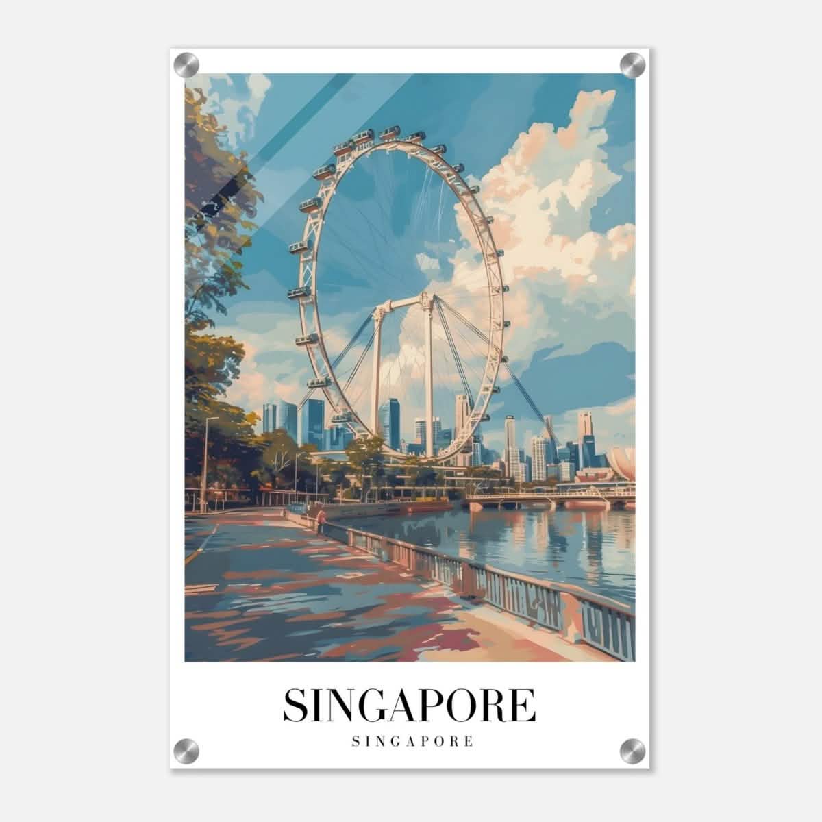 Da Vinci Travel Collection wall art print | Singapore - Acrylic Print - 40x60 cm / 16x24″ -
