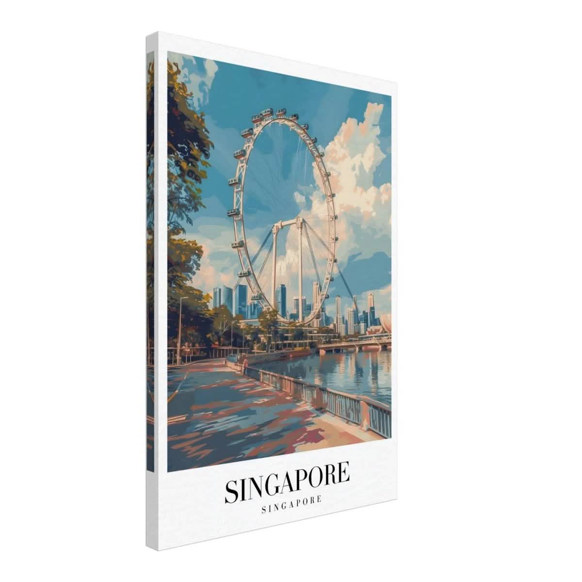 Da Vinci Travel Collection wall art print | Singapore - Canvas - 40x60 cm / 16x24″ - Slim