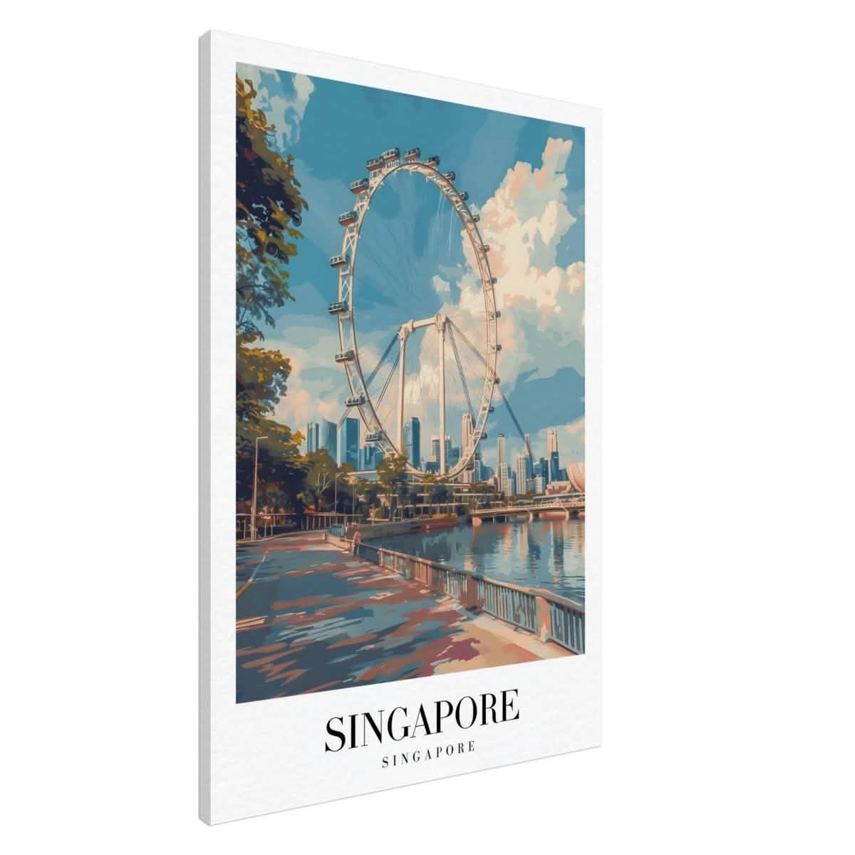 Da Vinci Travel Collection wall art print | Singapore - Canvas - 70x100 cm / 28x40″ - Slim