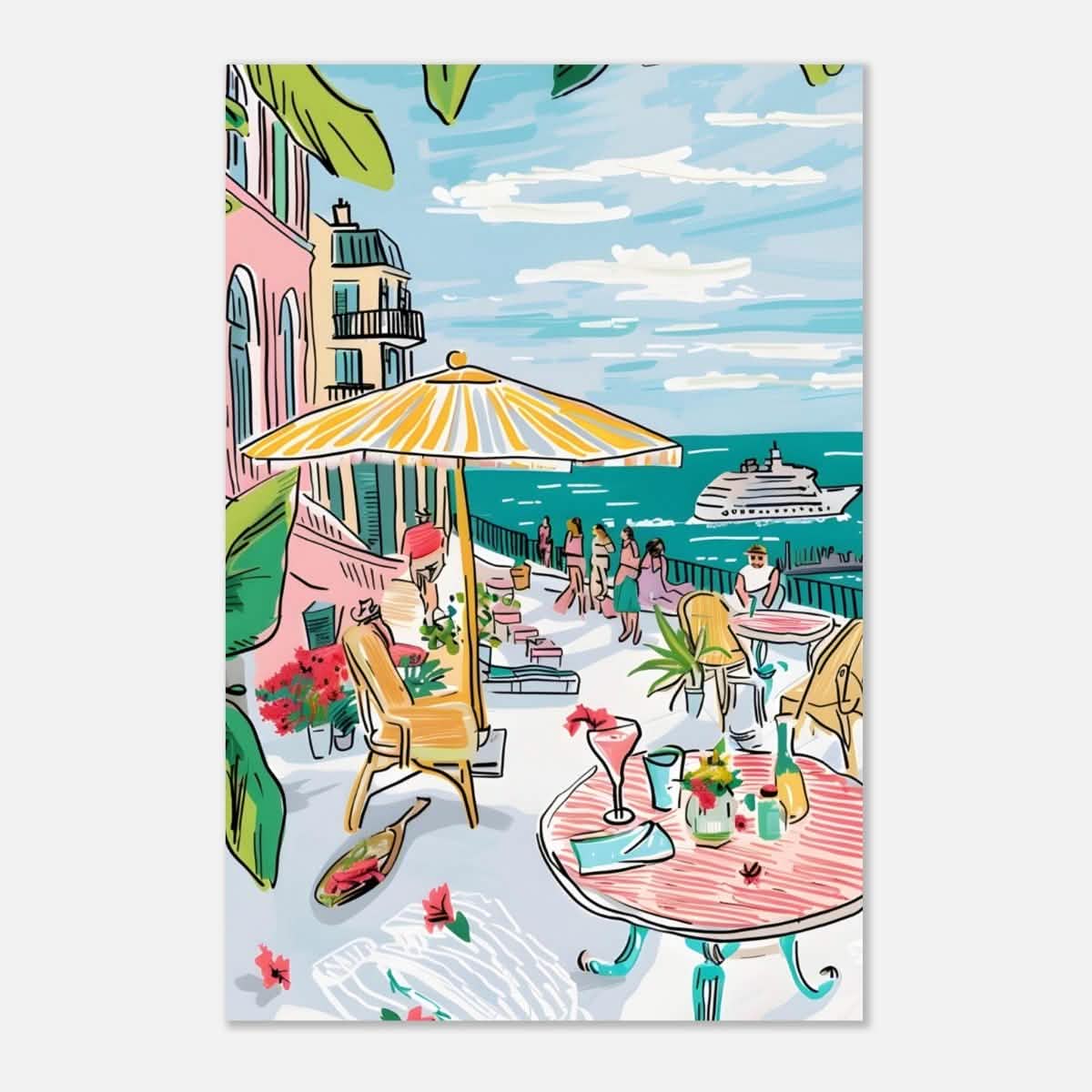 Da Vinci Travel Collection wall art print | St. Tropez France - Aluminum Print - 30x45 cm / 12x18″ -